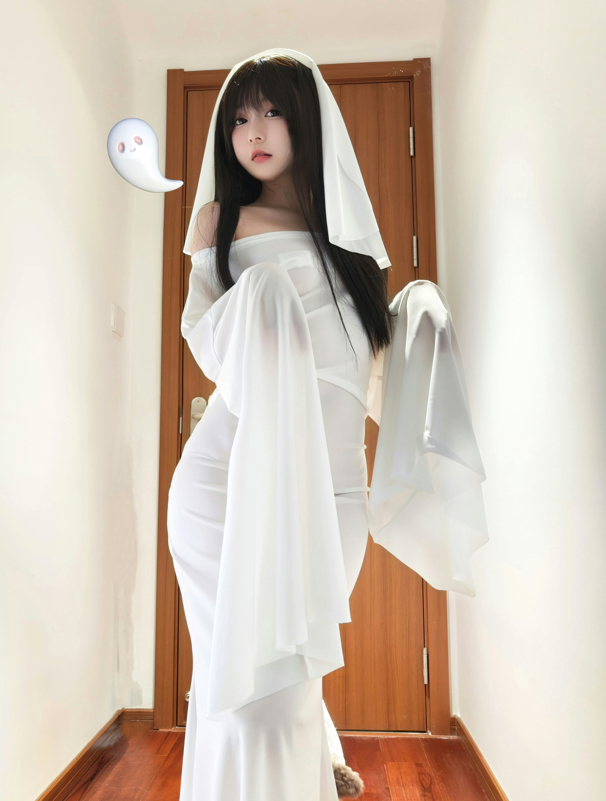 迷之呆梨 - NO.063 万圣节装扮 幽灵娘[40P]-XikXak